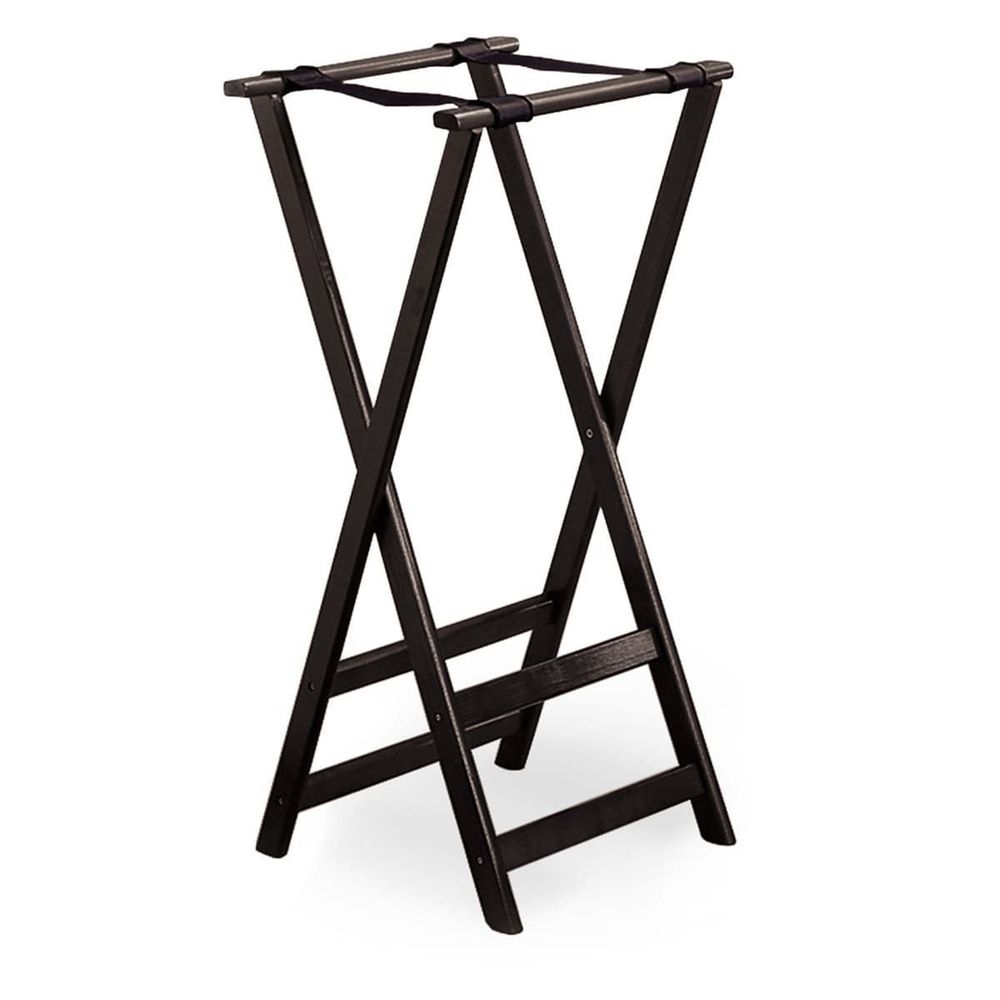 Tablecraft Rubberwood Black Tray Stand, 16.625 x 16.5 x 32 inch
