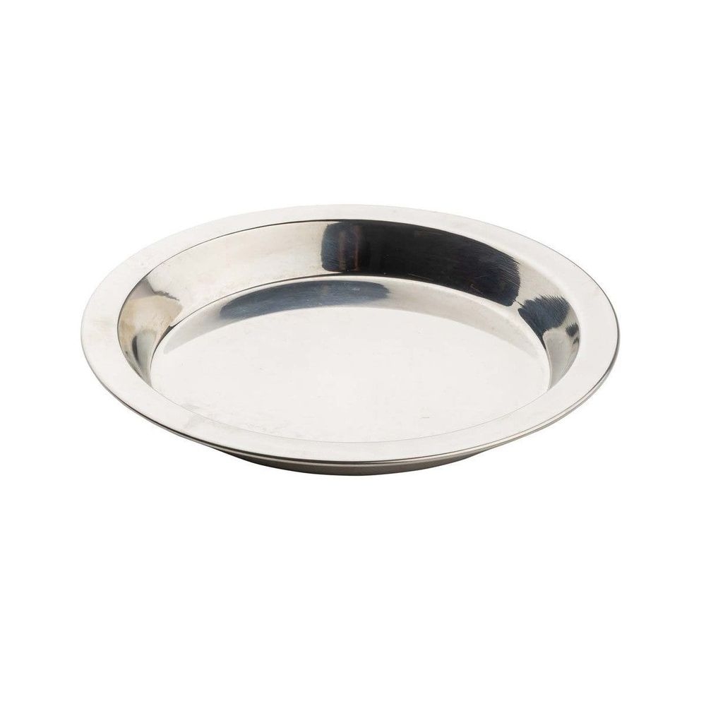 Tablecraft Stainless Steel Round Pie Pan Server, 9.125 x 9.125 x 1 inch