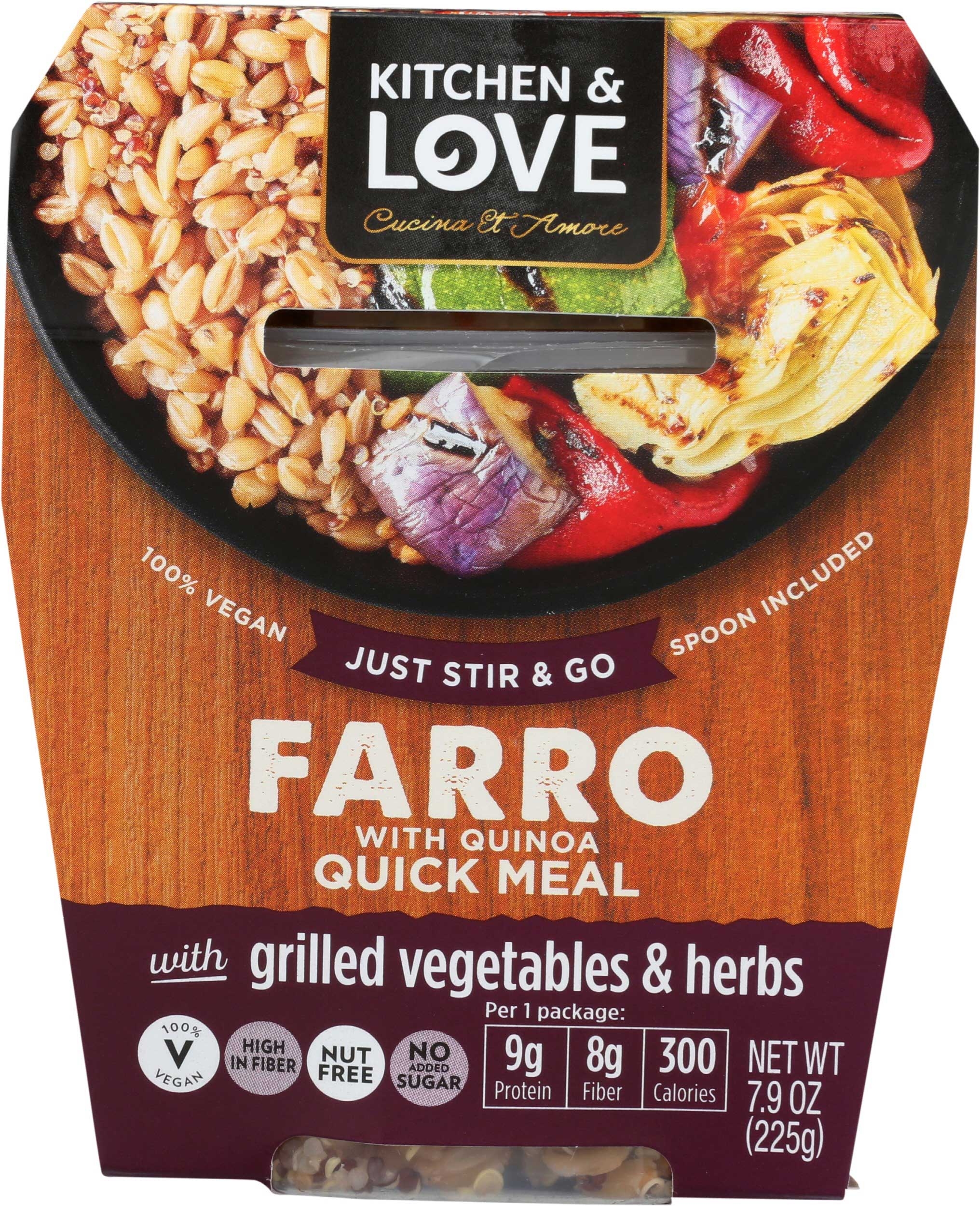 Cucina and Amore Farro Meal with Grilled Vegetables and Herb, 7.9 Ounce -- 6 per case