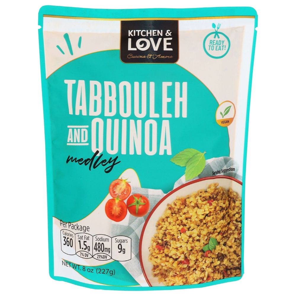 Kitchen and Love Ready to Eat Tabbouleh and Quinoa Medley, 8 Ounce -- 6 per case
