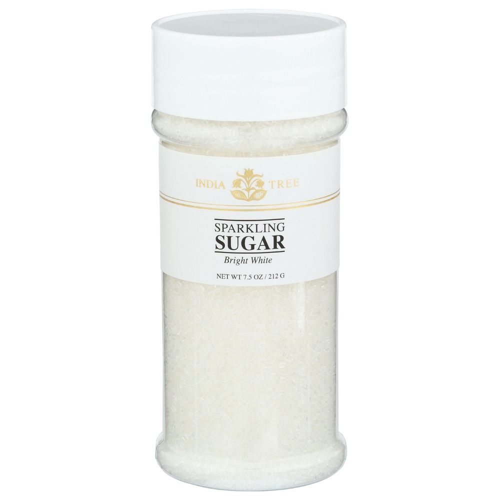 India Tree Bright White Sparkling Sugar, 7.5 Ounce -- 6 per case