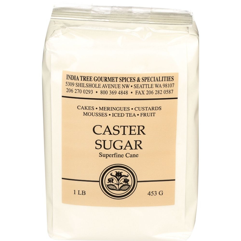 India Tree Superfine Cane Caster Sugar, 12 Ounce -- 6 per case