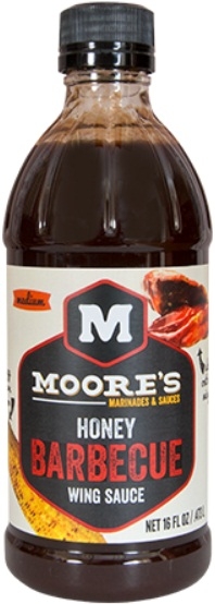 Moores Honey BBQ Wing Sauce, 16 Ounce -- 6 per case