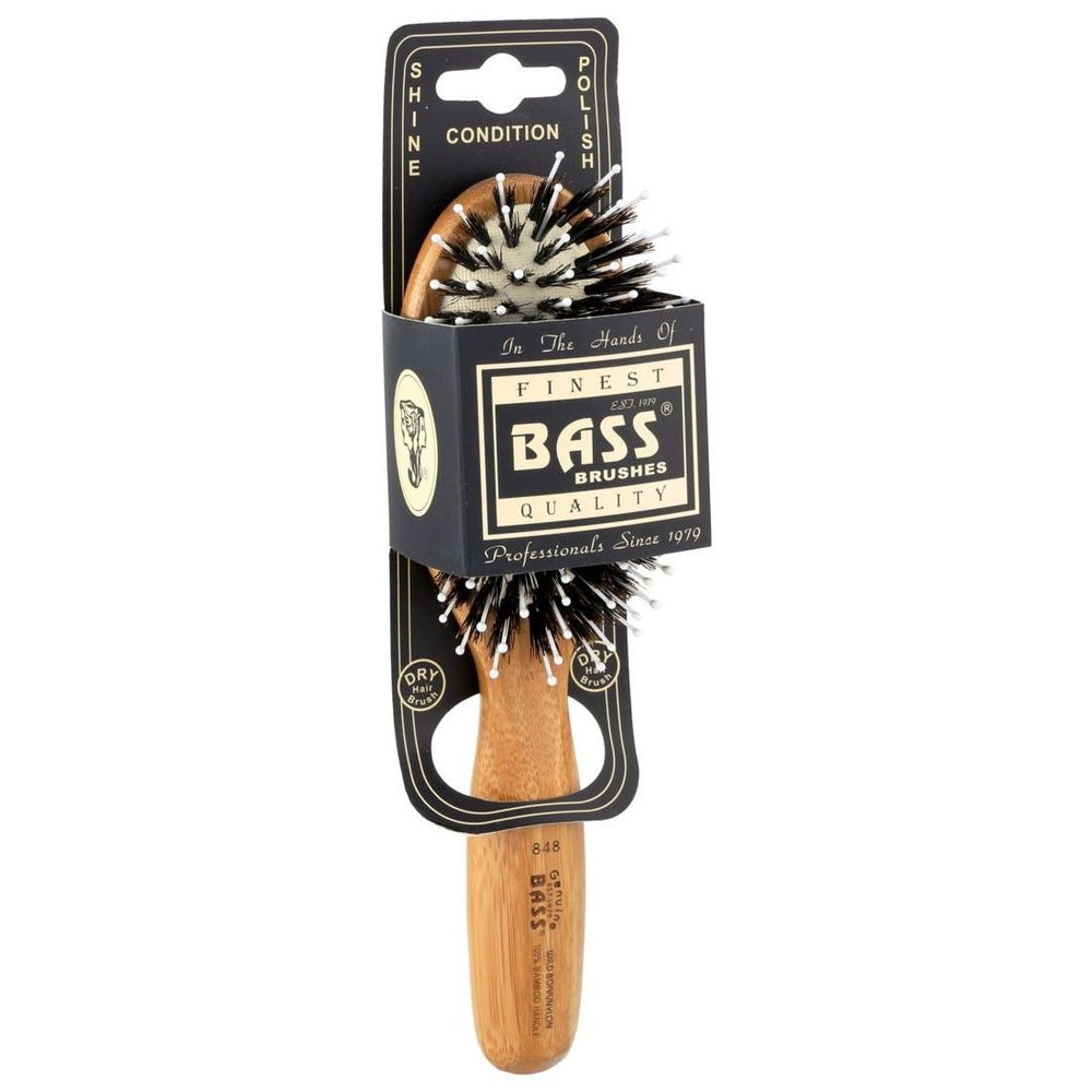 Bass Wild Boar Nylon Bristles Hair Brush