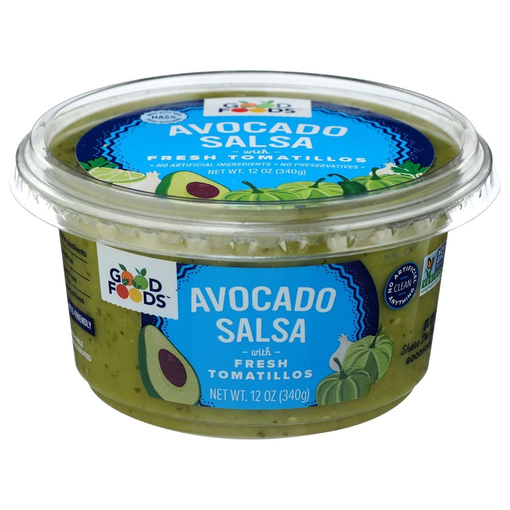Good Foods Avocado Salsa with Fresh Tomatillos, 12 Ounce -- 8 per case