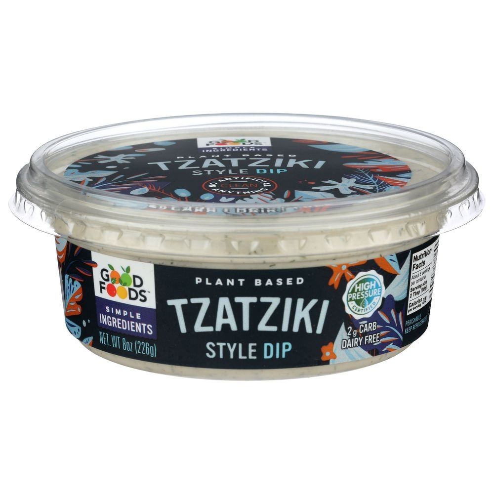 Good Foods Plant Based Tzatziki Style Dip, 8 Ounce -- 8 per case