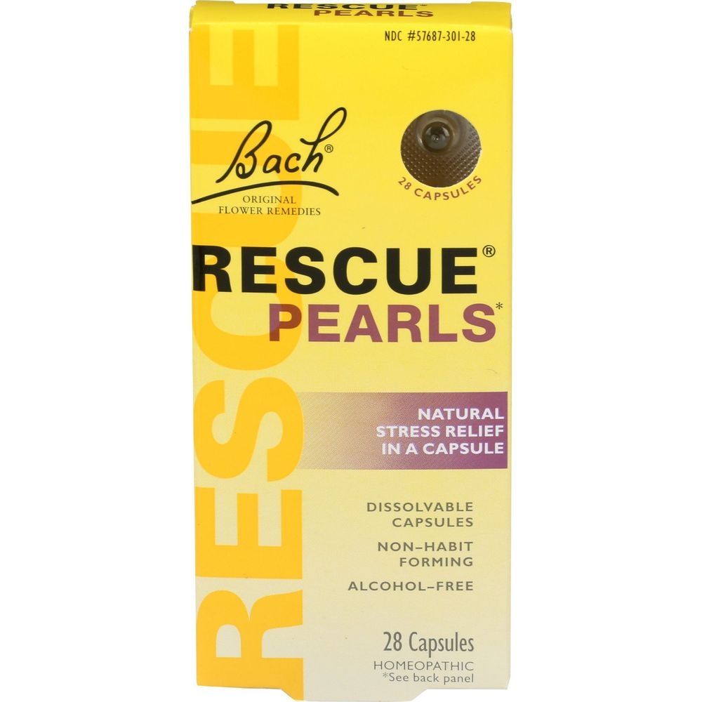 Nelson Bach Rescue Original Flower Remedies Stress Relief Capsules, 28 count
