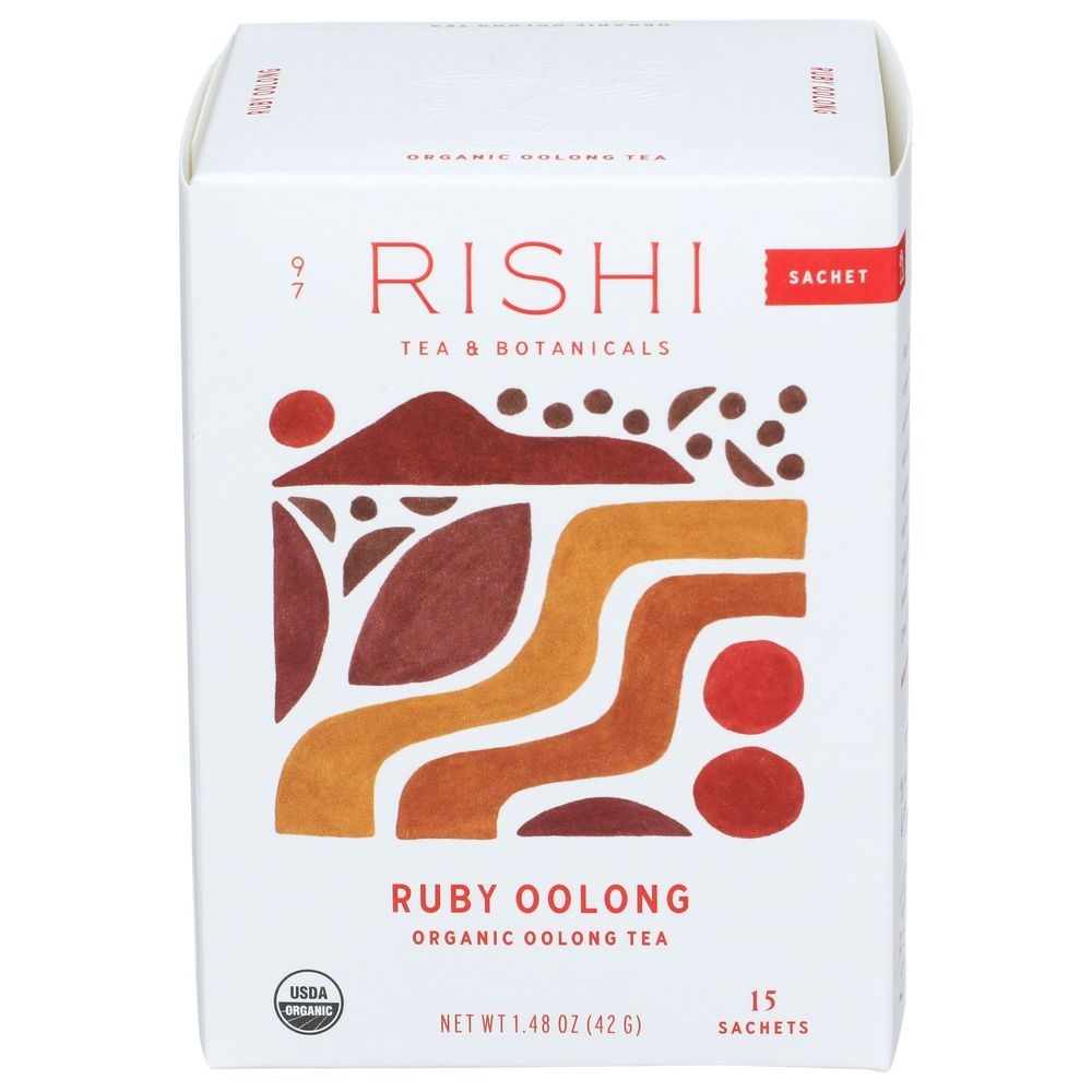 Rishi Organic Ruby Oolong Tea, 15 count -- 6 per case