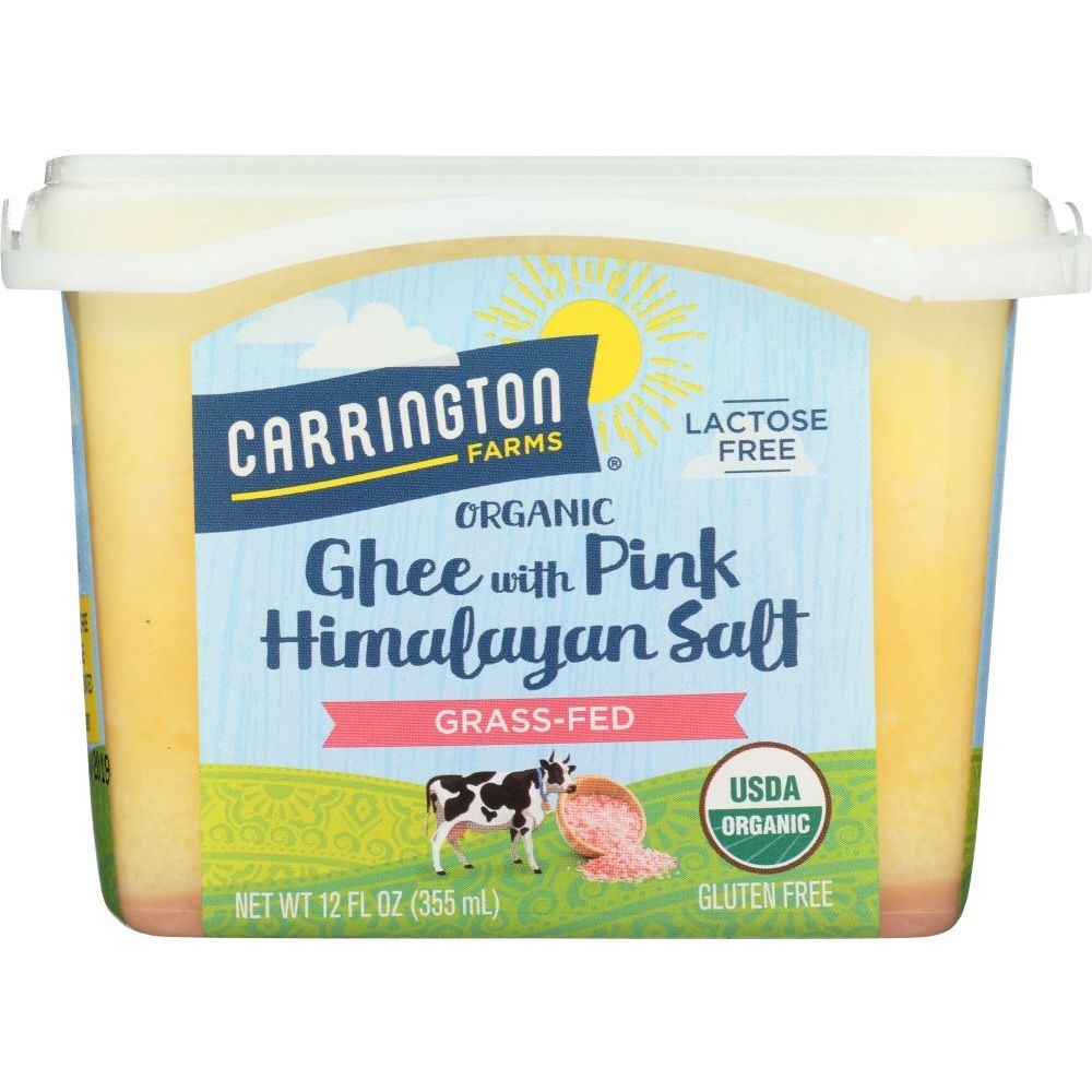 Carrington Farms Organic Ghee with Pink Himalayan Salt, 12 Ounce -- 6 per case