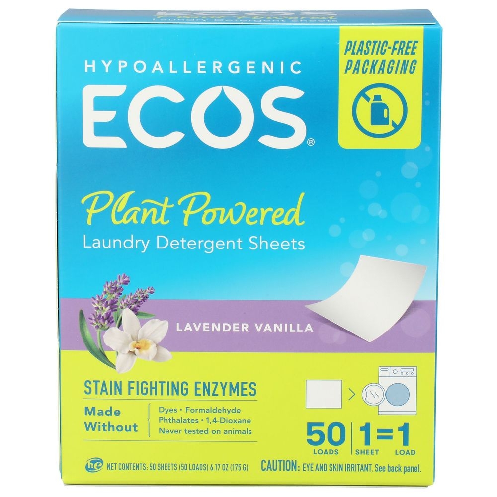 Ecosnext Lavender Vanilla Liquidless Laundry Detergent Sheets, 50 count -- 10 per case