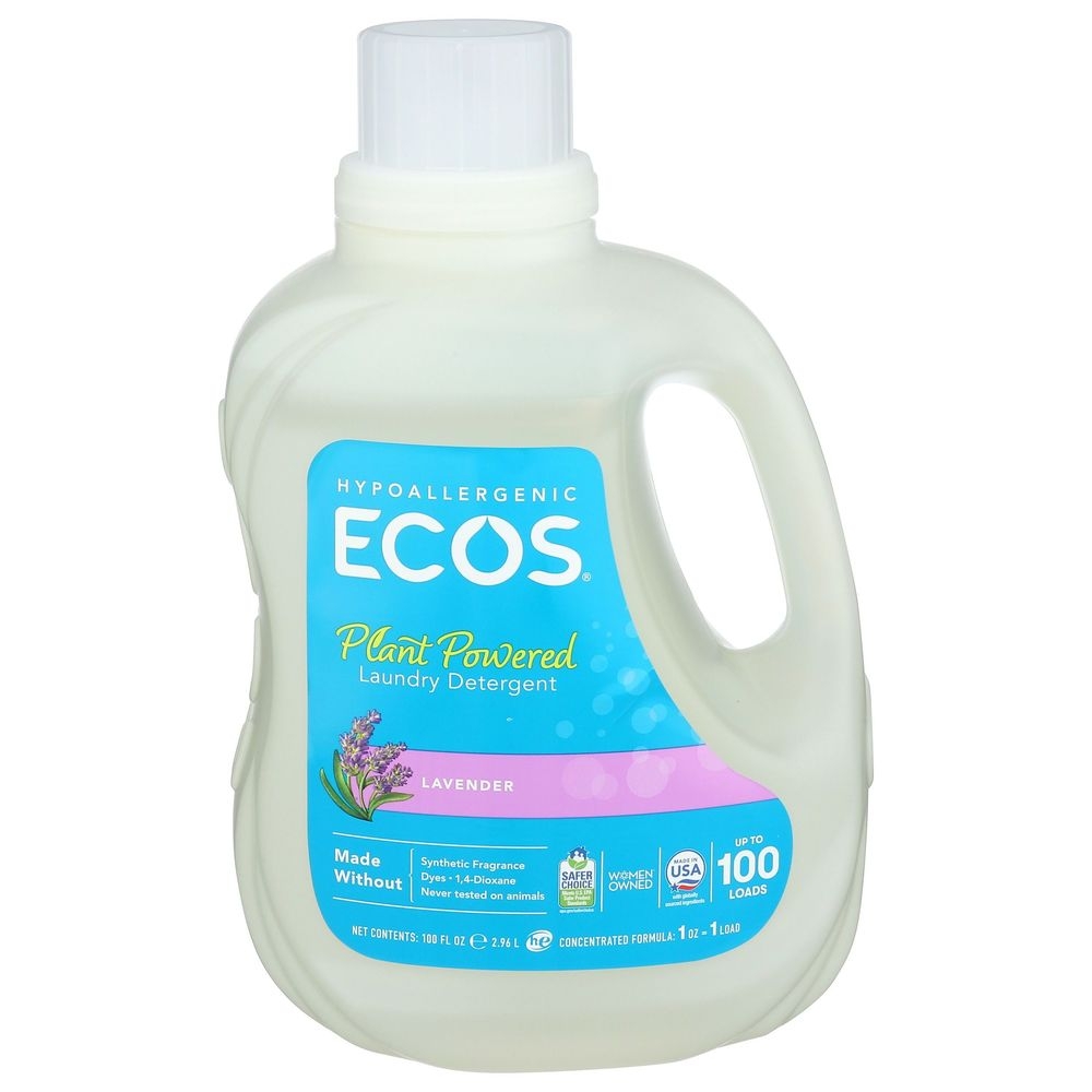 ECOS Lavender Hypoallergenic Laundry Detergent, 100 Ounce -- 4 per case