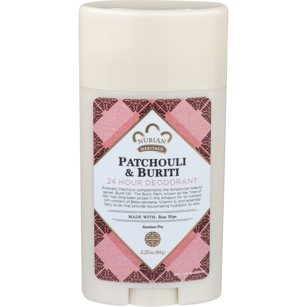 Nubian Heritage Patchouli and Buriti Deodorant, 2.25 Ounce -- 3 per case