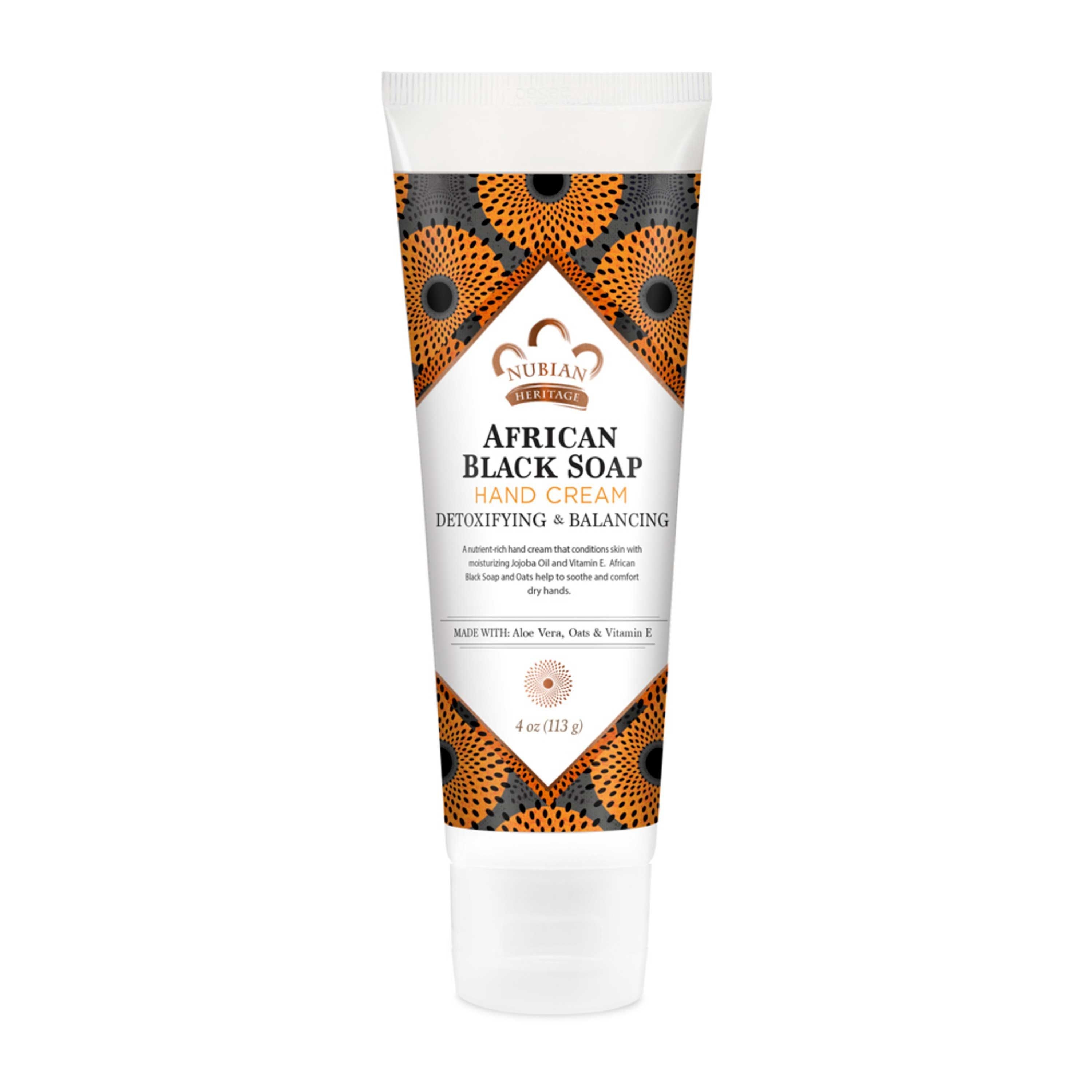 Nubian Heritage African Black Soap Hand Cream, 4 Ounce -- 12 per case