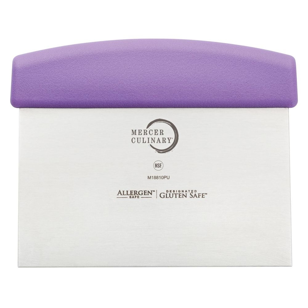 Mercer Culinary Millennia Bench Scraper with Purple Handle, 6 x 3 inch