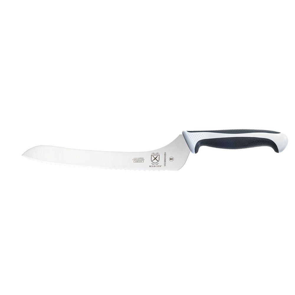 Mercer Culinary Millennia Colors White Offset Wavy Edge Bread Knife, 9 inch