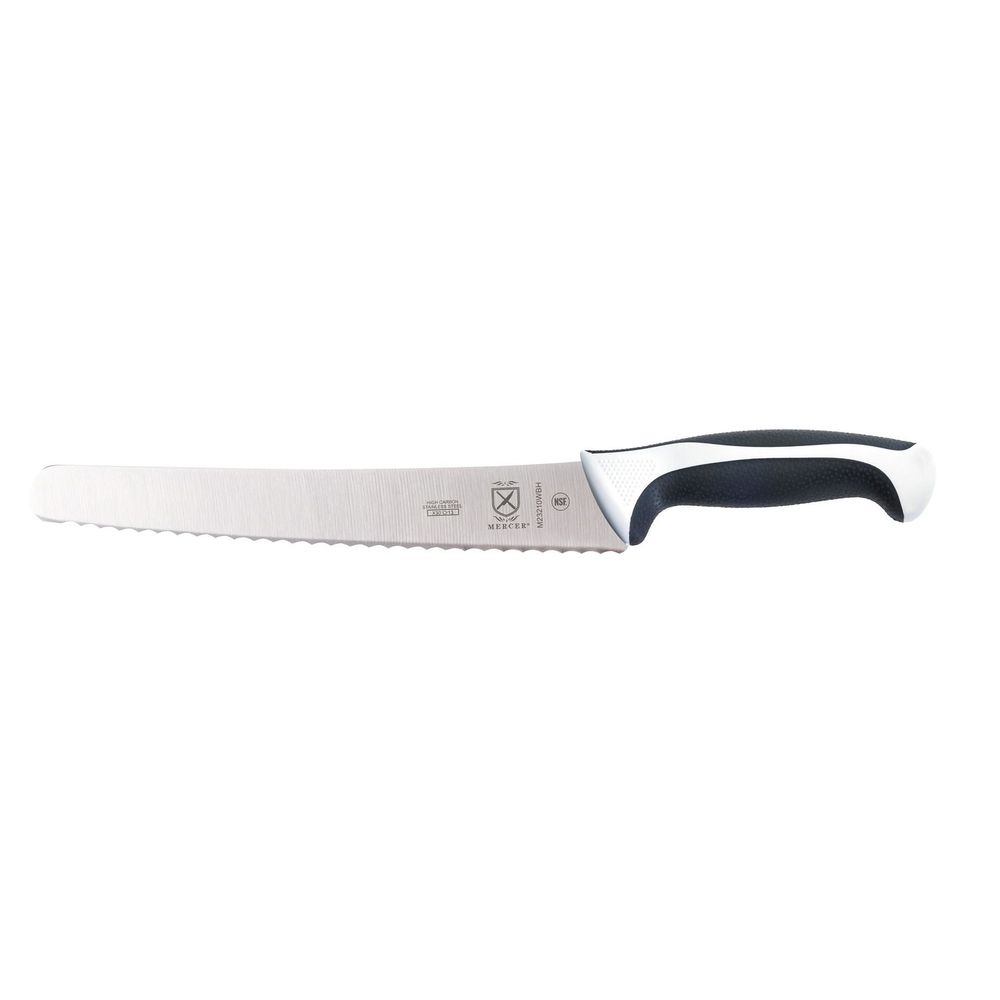 Mercer Culinary Millennia White Wavy Edge Wide Bread Knife, 10 inch