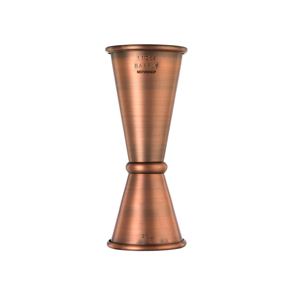 Barfly Antique Copper Japanese Style Jigger, 1 x 1 1/2 Ounce