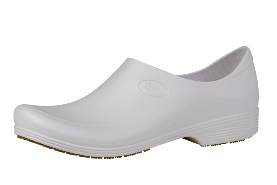 Sticky Shoes Man Style White Clogs, Size 8.5 -- 1 pair