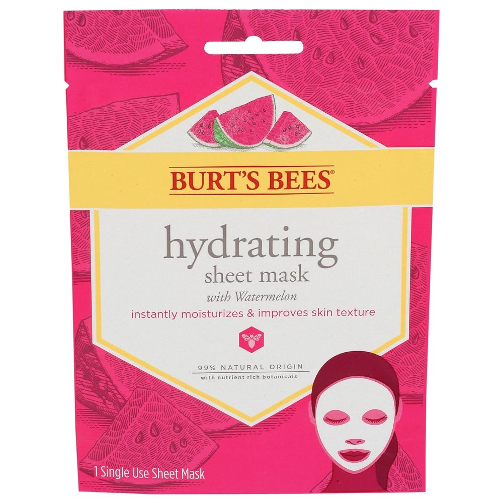 Burts Bees Watermelon Hydrating Sheet Mask -- 6 per case