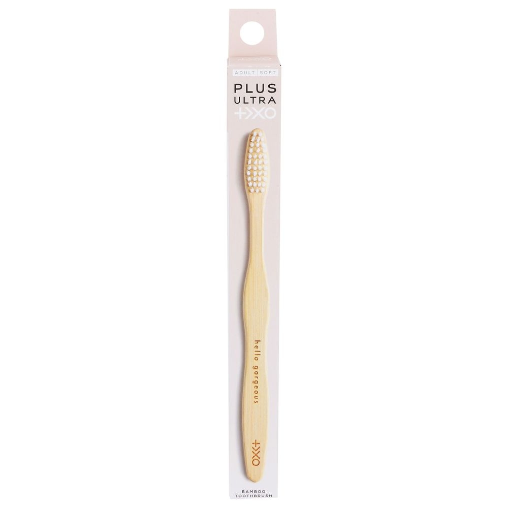 Plus Ultra Bamboo Hello Gorgeous Soft Toothbrush for Adult -- 12 per case