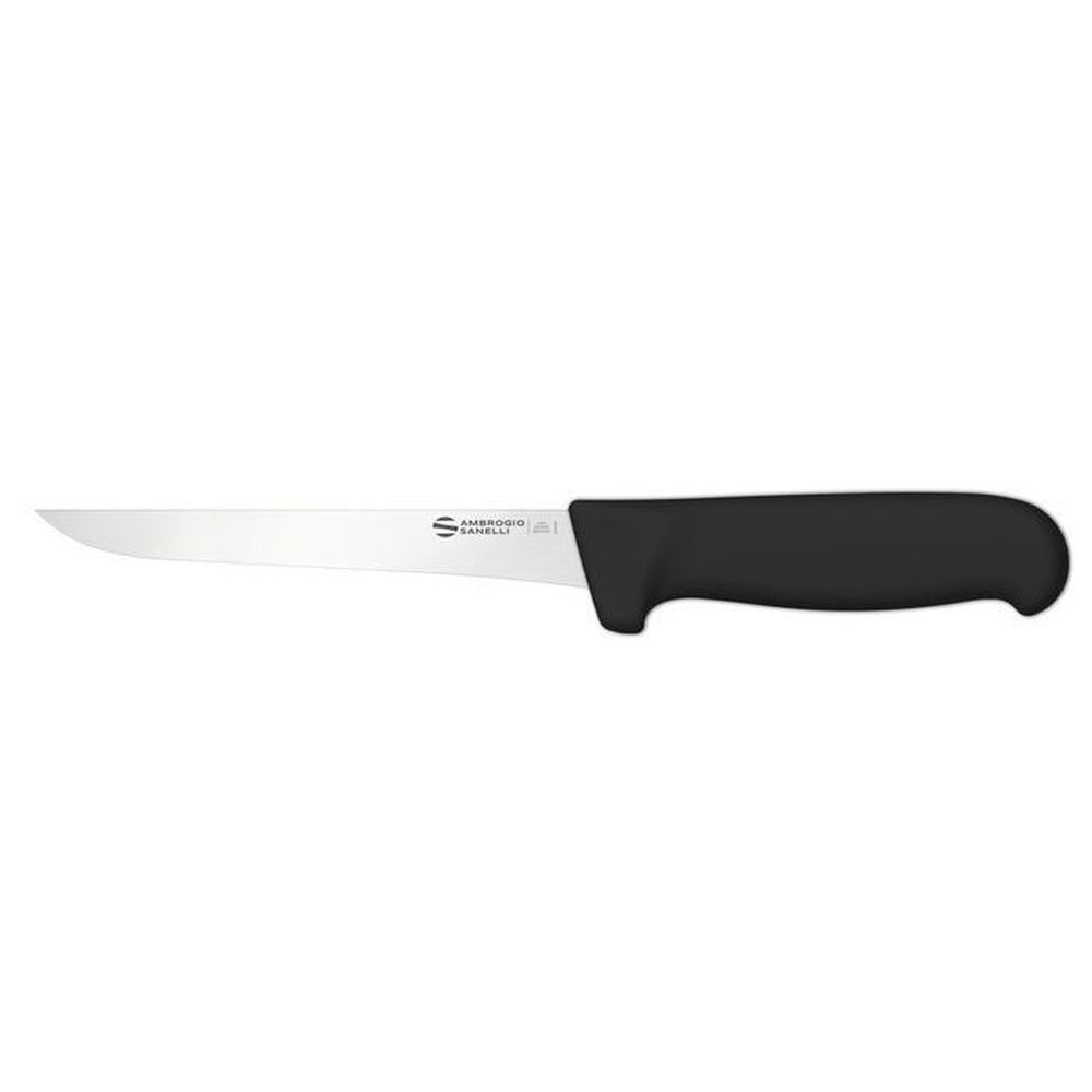 Ambrogio Sanelli Supra Narrow Boning Knife with Smooth Semi Polished Blade Finishing, 7 inch