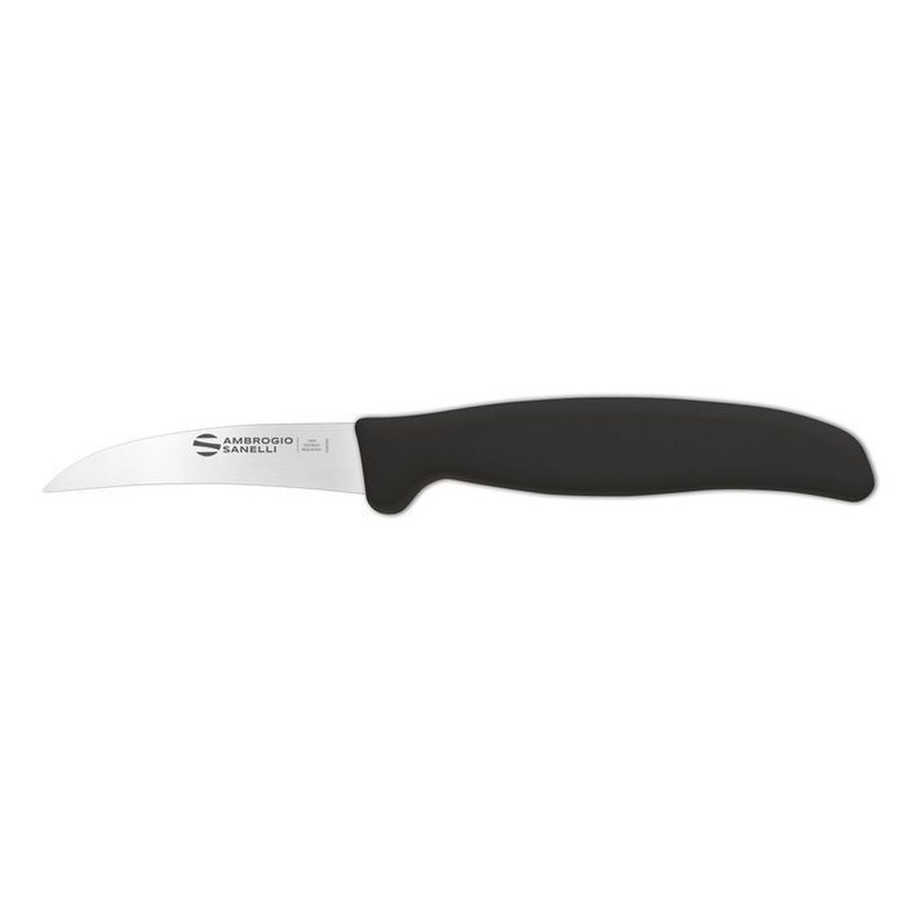 Ambrogio Sanelli Supra Curved Vegetable Knife with Semi Polished Blade Finishing, 2.75 inch