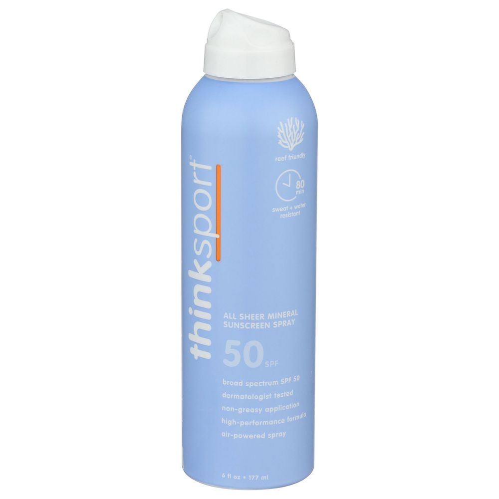 Thinksport SPF 50 Sunscreen Spray, 6 Fluid Ounce