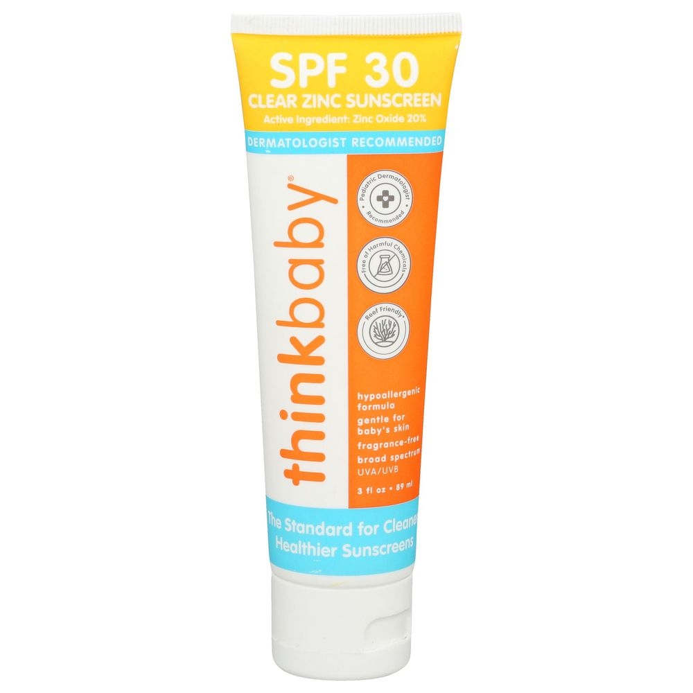 Thinksport SPF 30 Clear Zinc Baby Sunscreen, 3 Fluid Ounce