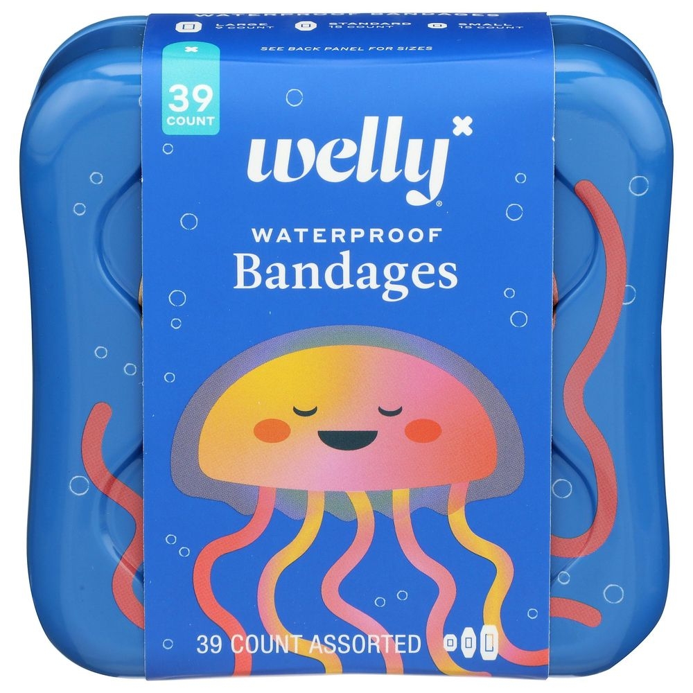 Welly Assorted Jellyfish Waterproof Bandages, 39 count