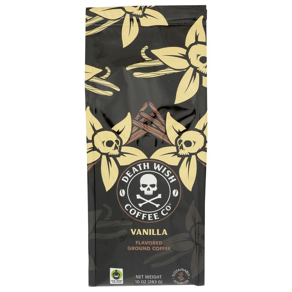Death Wish Coffee Vanilla Ground Coffee, 10 Ounce -- 6 per case