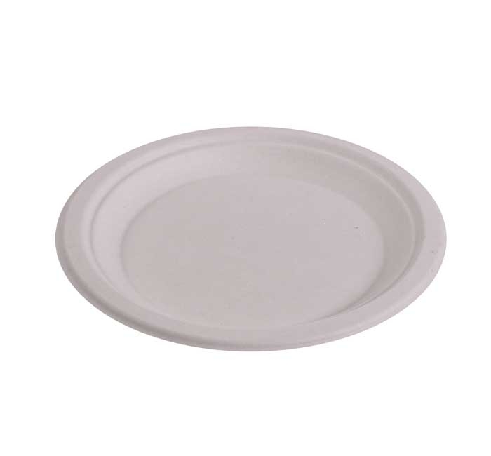 KITCH 24/7 White Compostable Molded Fiber Paper Plate,7 inch -- 1000 per case