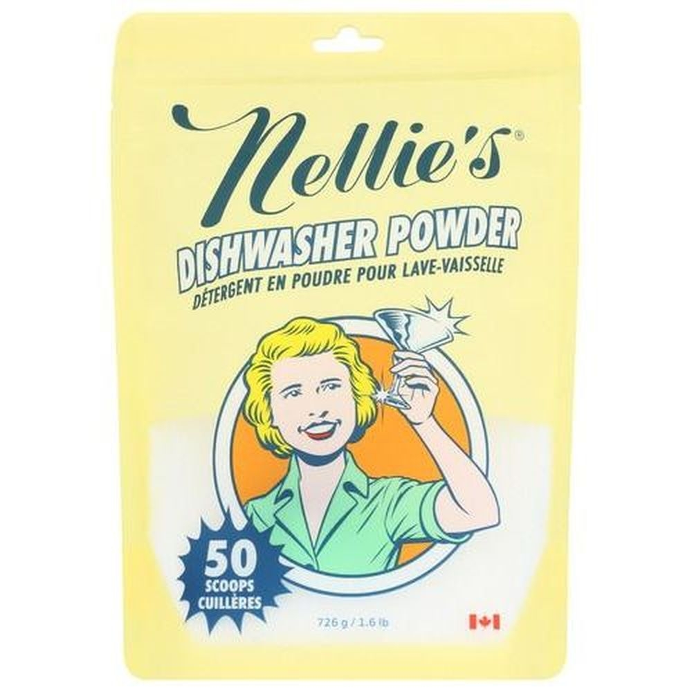 Nellies 50 Scoops All Natural Dishwasher Powder, 1.6 Pound -- 12 per case