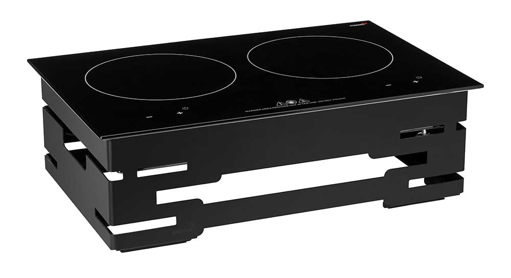 Rosseto Multi-Chef 120V 60Hz 7 inch Black Double Induction Kit with Touch-Top Controls, 21.5 Ã— 13.5 Ã— 8 inch