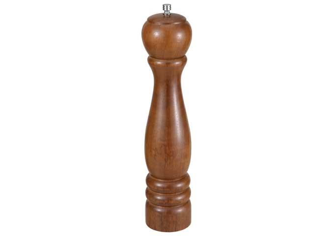 Winco Wood Pepper Mill, 12 inch Height.
