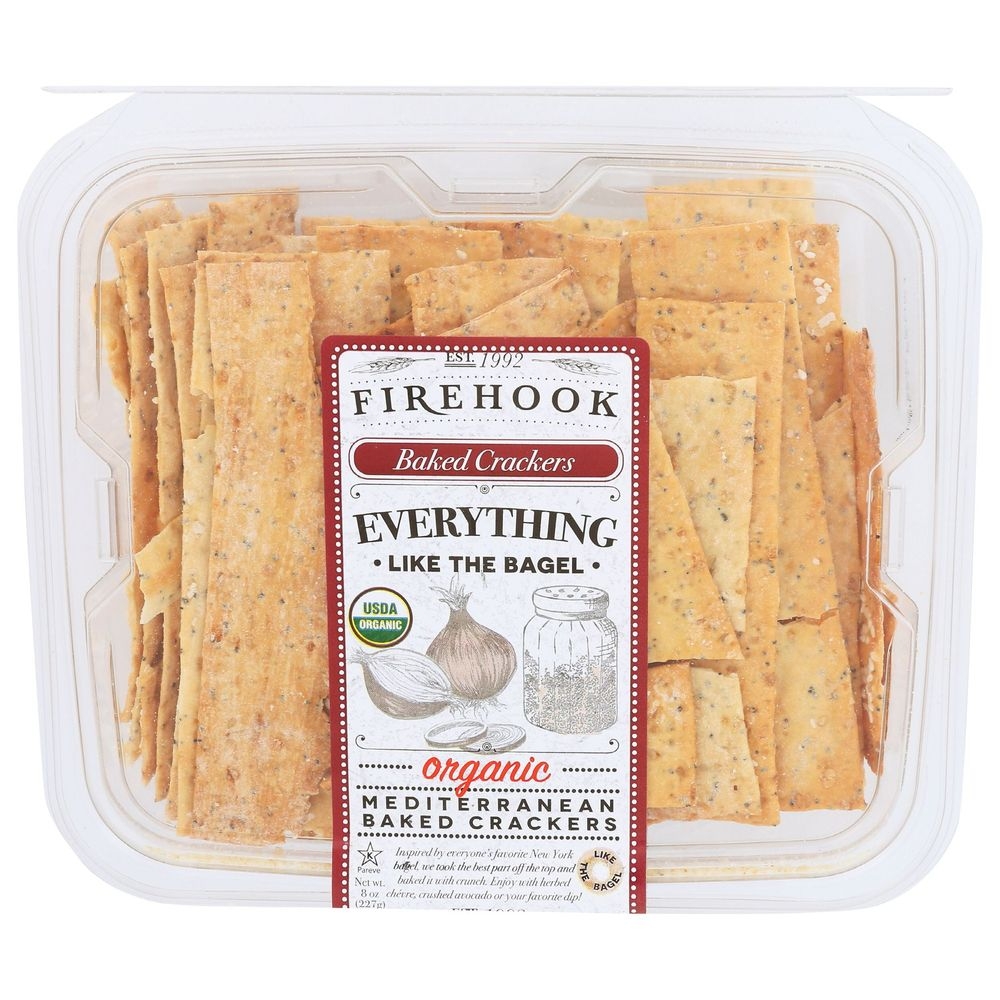 Firehook Organic Everything Baked Cracker, 8 Ounce -- 12 per case