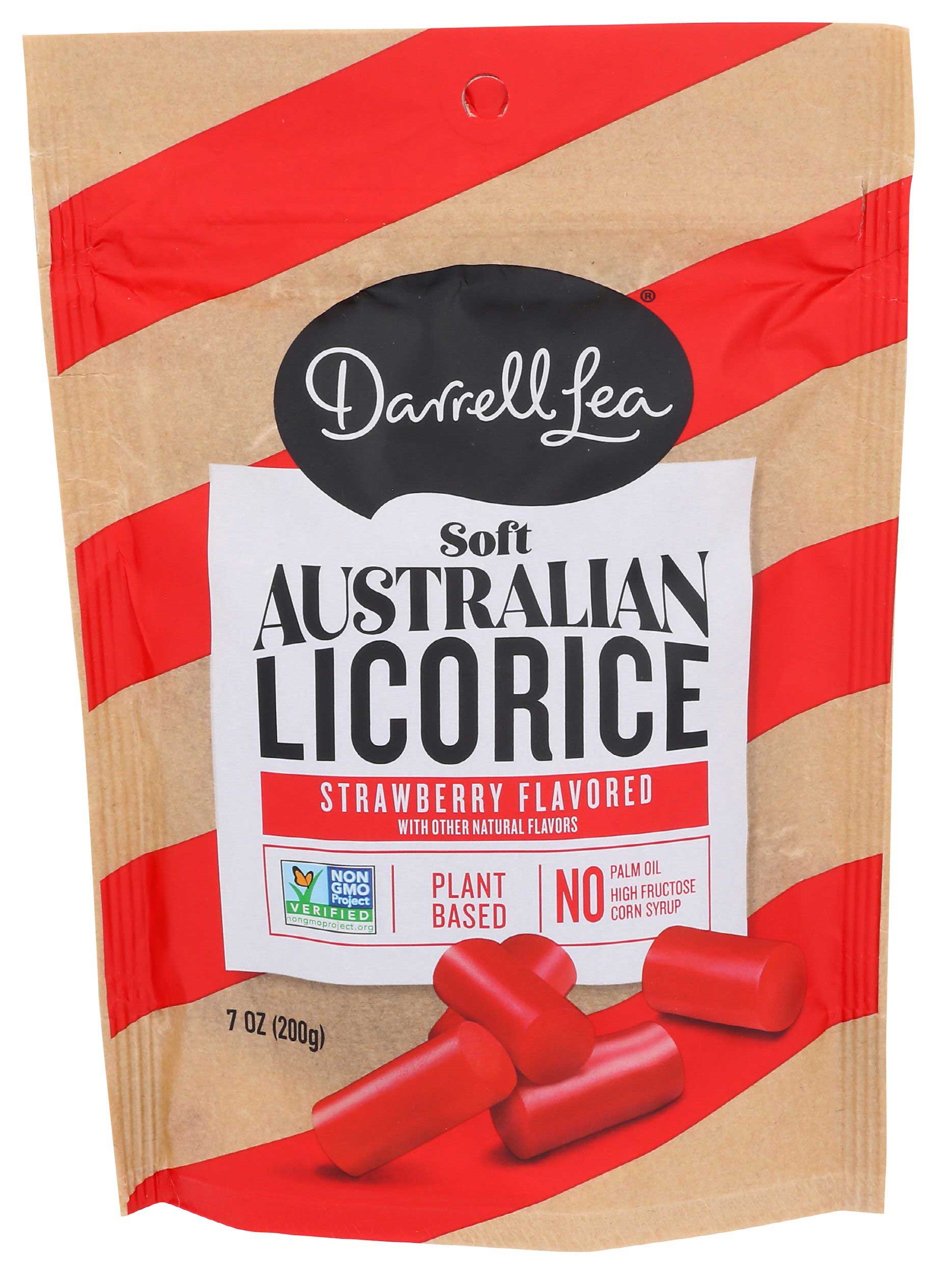 Darrell Lea Strawberry Licorice Candy, 7 Ounce -- 8 per case