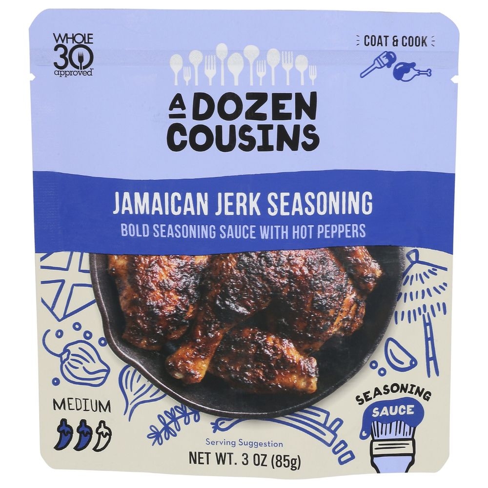 A Dozen Cousins Jamaican Jerk Seasoning Sauce, 3 Fluid Ounce -- 10 per case