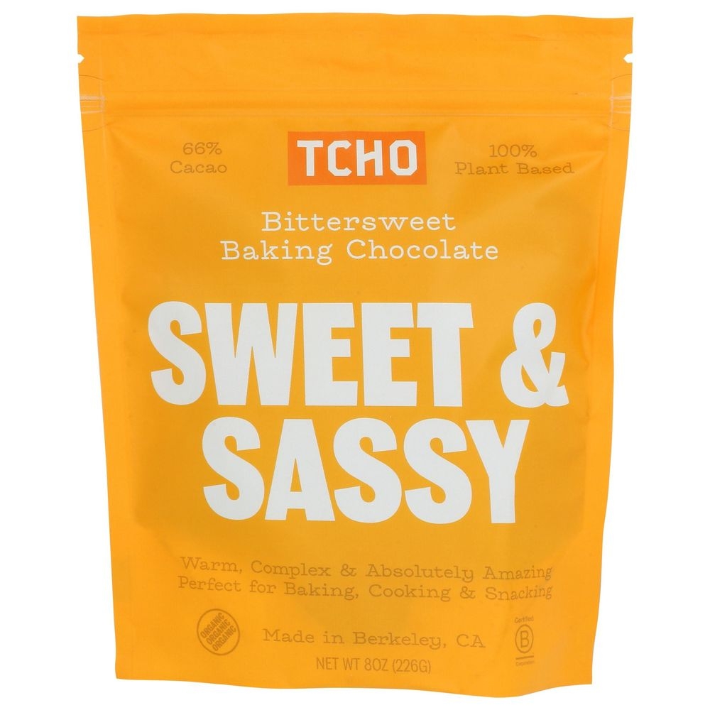 Tcho Sweet and Sassy Bittersweet Baking Chocolate, 8 Ounce -- 6 per case