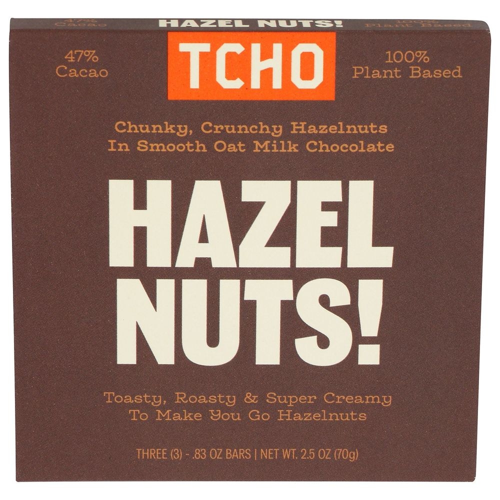 Tcho Hazel Nuts Bar Milk Chocolate Bar, 2.5 Ounce -- 10 per case