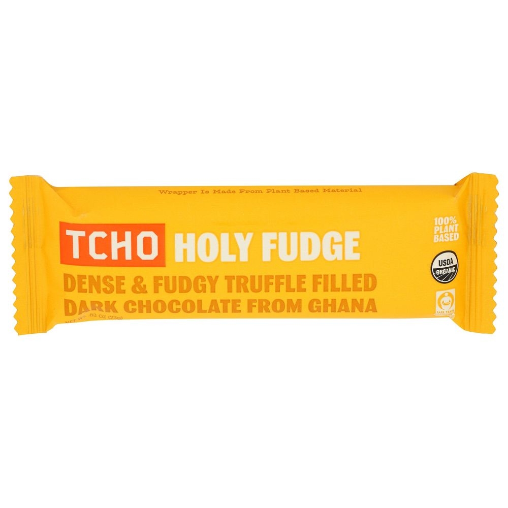 Tcho Holy Fudge Dark Chocolate Bar, 0.83 Ounce -- 18 per case