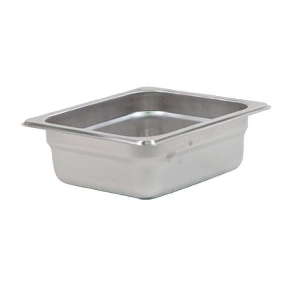 Winco SPJL-602 25 Gauge 18/8 Stainless Steel Sixth Size Anti-Jam Steam Table Pan, 2.5 inch Deep