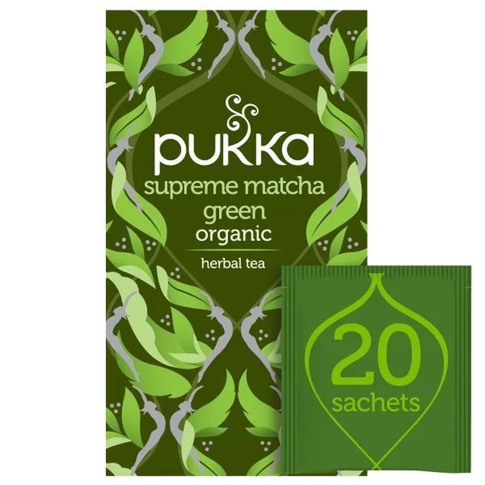 Pukka Organic Supreme Matcha Green Herbal Tea, 20 tea bags -- 4 per case