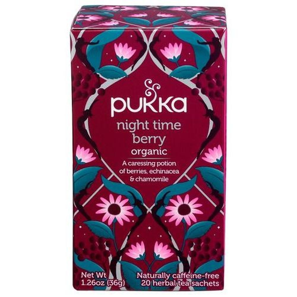 Pukka Organic Night Time Berry Herbal Tea, 20 tea bag -- 4 per case