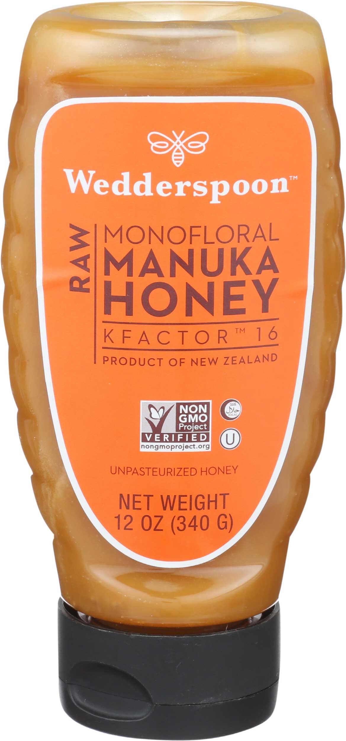 Wedderspoon K Factor 16 Monofloral Manuka Honey, 12 Ounce -- 6 per case