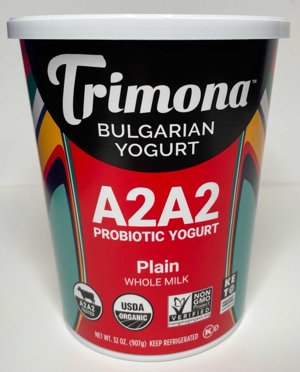 Trimona Organic Plain Bulgarian Whole Milk Full Fat Yogurt, 32 Ounce -- 6 per case