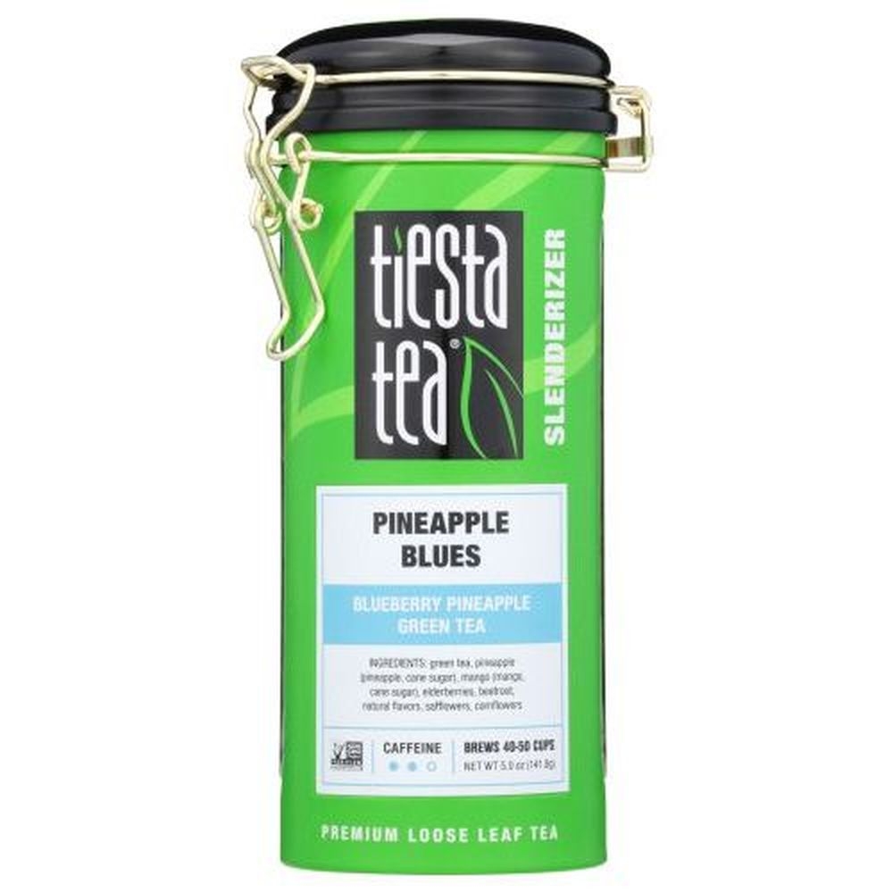 Tiesta Tea Slenderizer Pineapple Blues - Blueberry Pineapple Green Tea, 5 Ounce -- 6 per case