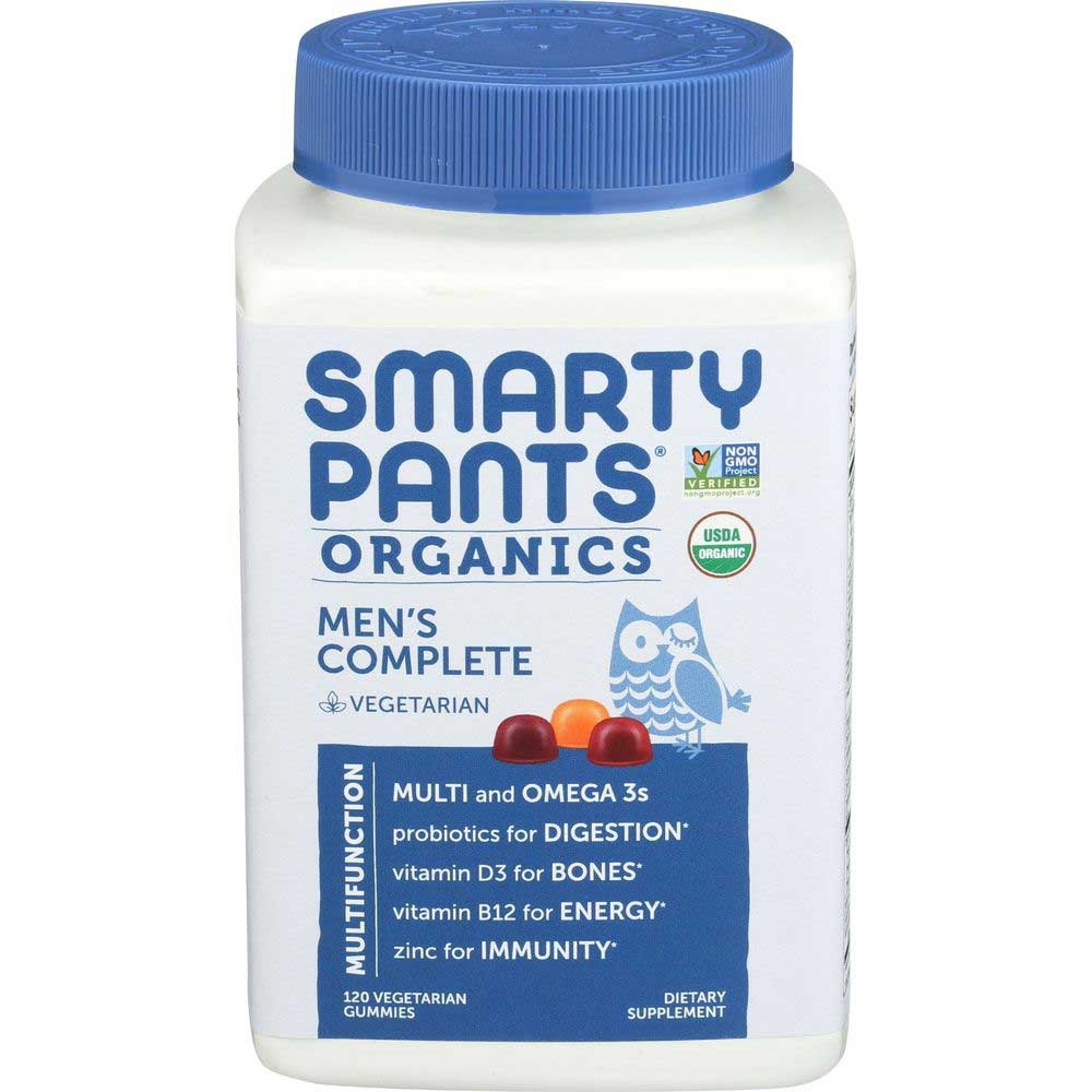 Smartypants Organic Multi and Omega 3 Mens Complete Gummy Vitamins - 120 count per pack