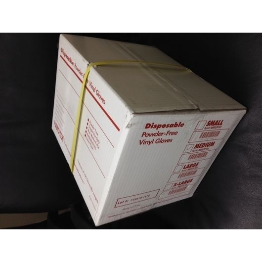 Dispoable Powder Free Vinyl Glove Large, Long Cuff, 10 Case -- 100 Count