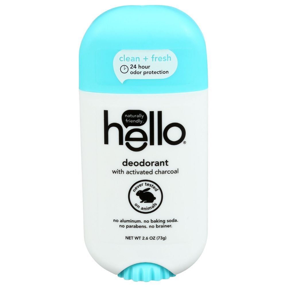 Hello Clean Fresh with Activated Charcoal Deodorant, 2.6 Ounce
