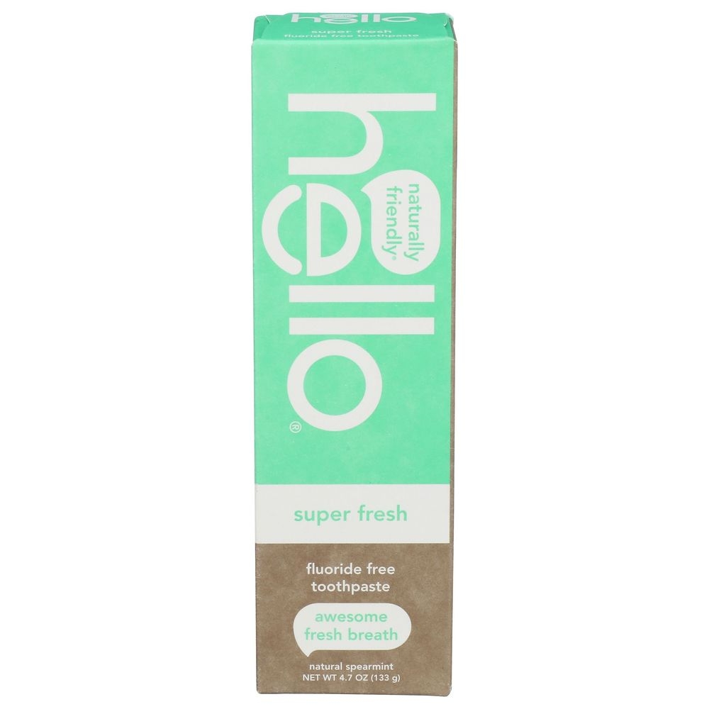Hello Natural Spearmint Fluoride Free Toothpaste, 4.7 Ounce